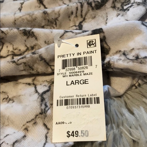 Bar III marble maze cropped hoodie, so soft!! - Picture 5 of 5